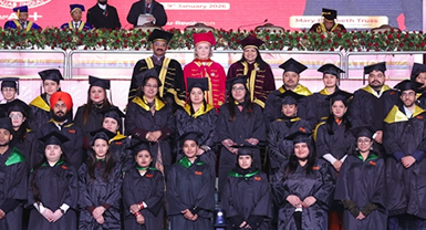 DE students are conferred degrees at University Convocation
