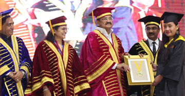 DE students are conferred degrees at University Convocation